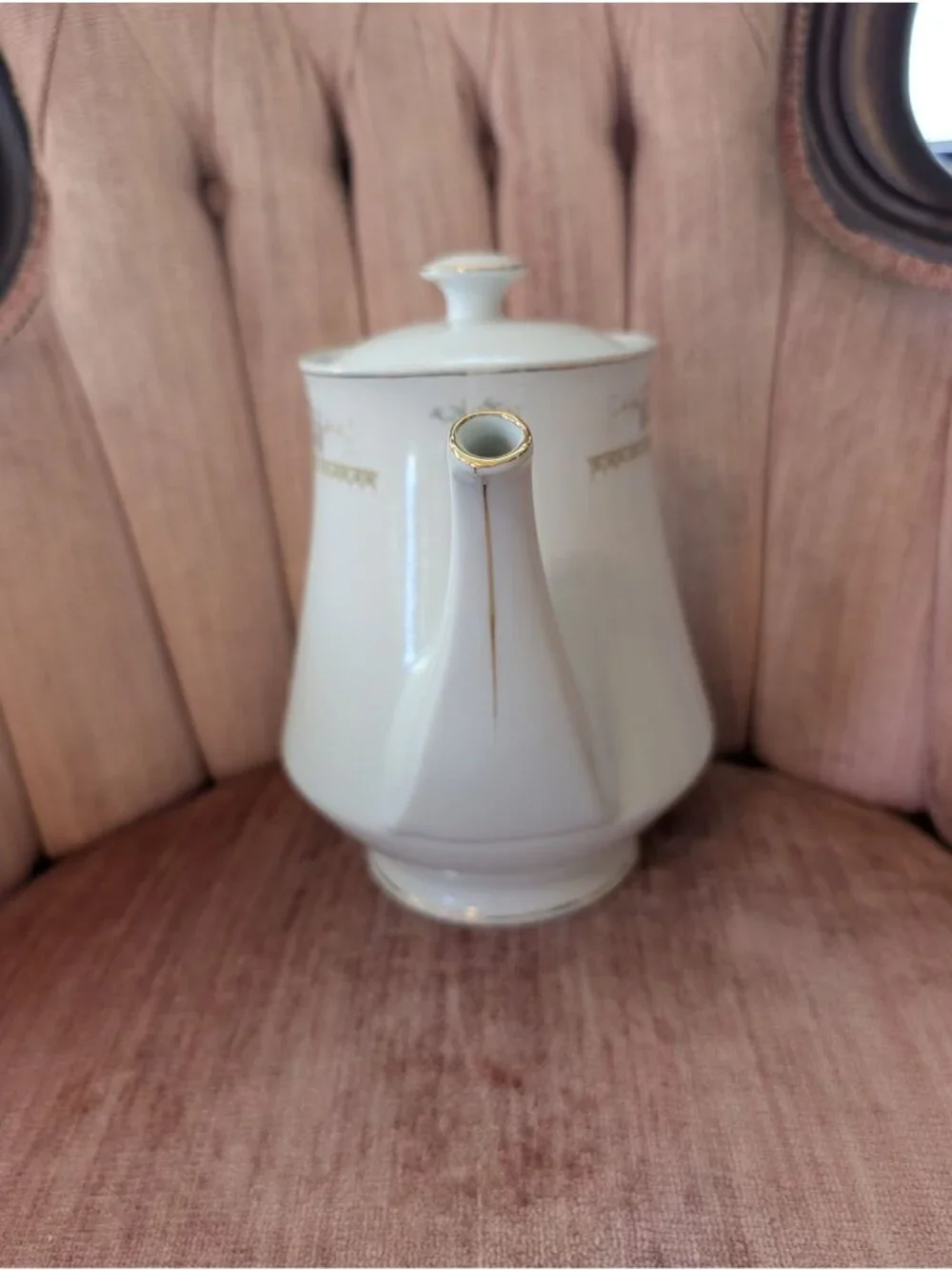 Vintage Baum Brothers Ming Floral Coffee Pot Fine Porcelain China 6 cups 8